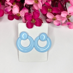 Kit com 6 pares brincos argola de resina sortidas na internet