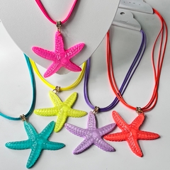 kit com 5 colares estrela do mar sortidos