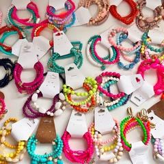 Kit C/ 3 Mix Pulseiras miçangas sortidas