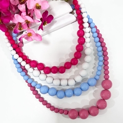 Colar Bola Luxo - Império Pink