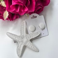 10 KITS - 1 presilha estrela do mar + 1 brinco 1cm na internet