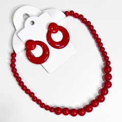 5 KITS - 1 colar bola + 1 argola resina sortidos - comprar online