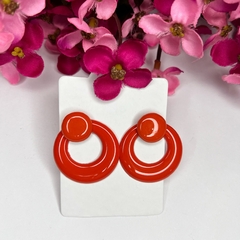 Kit com 24 pares brincos argola de resina sortida - loja online