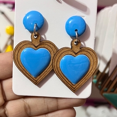 Kit 10 pares Brincos Mdf médio com resina sortidos na internet