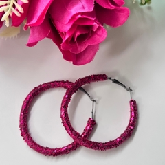 Imagem do Brinco argola gliter feminina