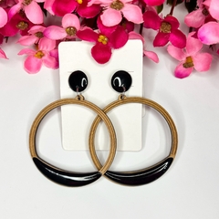 Imagem do 100 pares de brincos mdf com resina sortidos