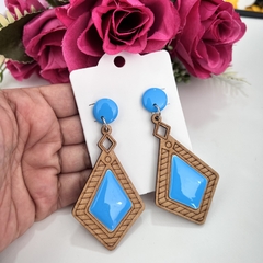 Brinco de Mdf com resina feminimo sortidos - Império Pink