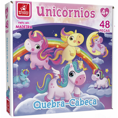 QUEBRA CABEÇA UNICORNIO - 48 PEÇAS