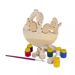 JOGO DE EQUILÍBRIO DO COELHINHO PARA COLORIR - CECILHANDO KIDS