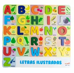LETRAS ILUSTRADAS - FRUTAS E LEGUMES ENCAIXE