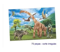 QUEBRA CABEÇA DINOSSAUROS (75 PEÇAS) - comprar online