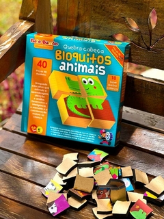 QUEBRA CABEÇA- BLOQUINHOS ANIMAIS - CECILHANDO KIDS