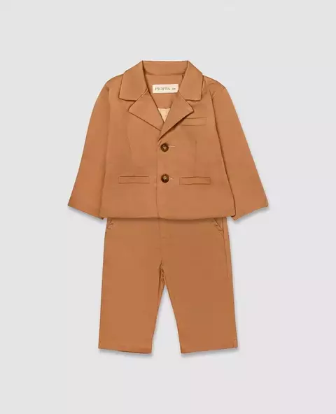 Conjunto Blazer y pantalón camel - comprar online