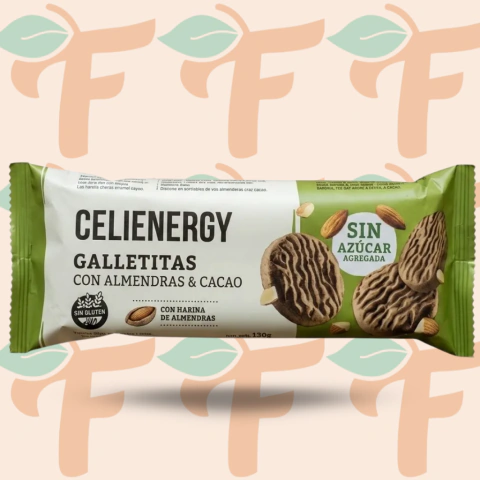 Galletitas con Almendras y cacao sin azucar/sin tacc Celienergy -