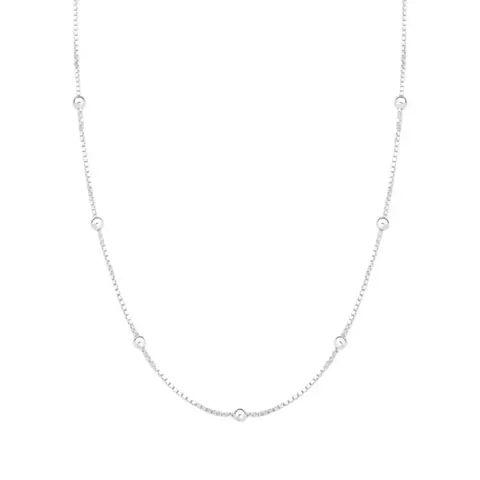 COLAR DE PRATA VENEZIANA COM BOLINHAS 40CM - comprar online