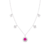 COLAR DE PRATA ZIRCÔNIA ROSA COM PONTOS DE LUZ CRISTAIS - comprar online