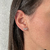 BRINCO DE PRATA EAR CUFF TRÊS FLORES CRISTAIS - Dalari Pratas