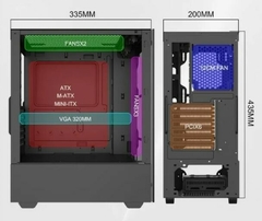 GABINETE SOLARMAX CM-5901-SF ATX MICROATX MINIATX FRENTE Y LATERAL TEMPLADO - RGB en internet