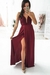 Vestido Tul Bordadob Escote Profundo - comprar online