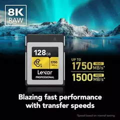 LEXAR CF EXPRESS 128GB PROFESSIONAL TIPO B GOLD SERIES 1750-1500MB/S - comprar online