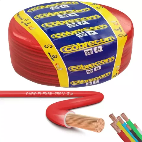 FIO FLEX 4,0MM NAMBEI/COBRECOM VERMELHO 100MT