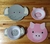 Set de 1 bolw y 1 plato infantil - Modelo cerdito o elefante