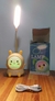 Lampara velador flexible doble luz