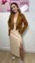 Jaqueta em suede - Marrom - Closet Nosso Jeito