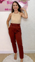 Blusa com decote alto drapeado - Nude - Closet Nosso Jeito
