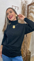 Blusa Miniveste em tricô modal - Preto - comprar online