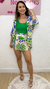 Conjunto kimono com short saia - Estampado (fundo bege) - comprar online