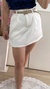 Saia com short em alfaiataria - Branco - comprar online