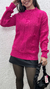 Blusa alongada em lã - Pink na internet