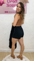Conjunto kimono com short saia - Preto na internet