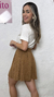 T shirt algodão com golinha - Off white - Closet Nosso Jeito