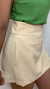 Short Saia alfaiataria - Bege - Closet Nosso Jeito
