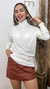 Blusa Miniveste em tricô modal - Off white - Closet Nosso Jeito