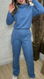 Conjunto de inverno em tweed - Azul - Closet Nosso Jeito