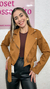 Jaqueta em suede - Marrom - comprar online