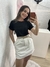 Saia com short em alfaiataria - Branco - loja online