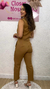 Conjunto Bela em alfaiataria com colete - Marrom - comprar online