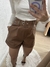 Imagem do Short em couro com cinto - Marrom