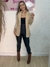 Blazer alfaiataria alongado - Bege - comprar online
