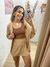 Conjunto kimono com short saia - Bege na internet