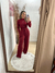 Conjunto wideleg em lanzinha - Marsala - Closet Nosso Jeito