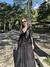 Vestido evasê com bolso lateral - Preto - Closet Nosso Jeito
