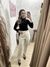 Calça alfaiataria Lena com bolso na frente - cinza/gelo - comprar online