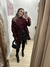 Short saia em couro resinado - preto