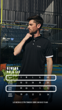REMERA POLO SET BLACK - tienda online