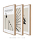 Conjunto de 3 Quadros Decorativos: Parisian, O Guarda-Chuva e Linhas Triangulares